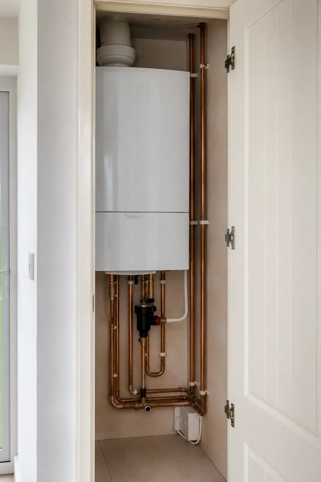 RGI installer working on a boiler installation in Cork