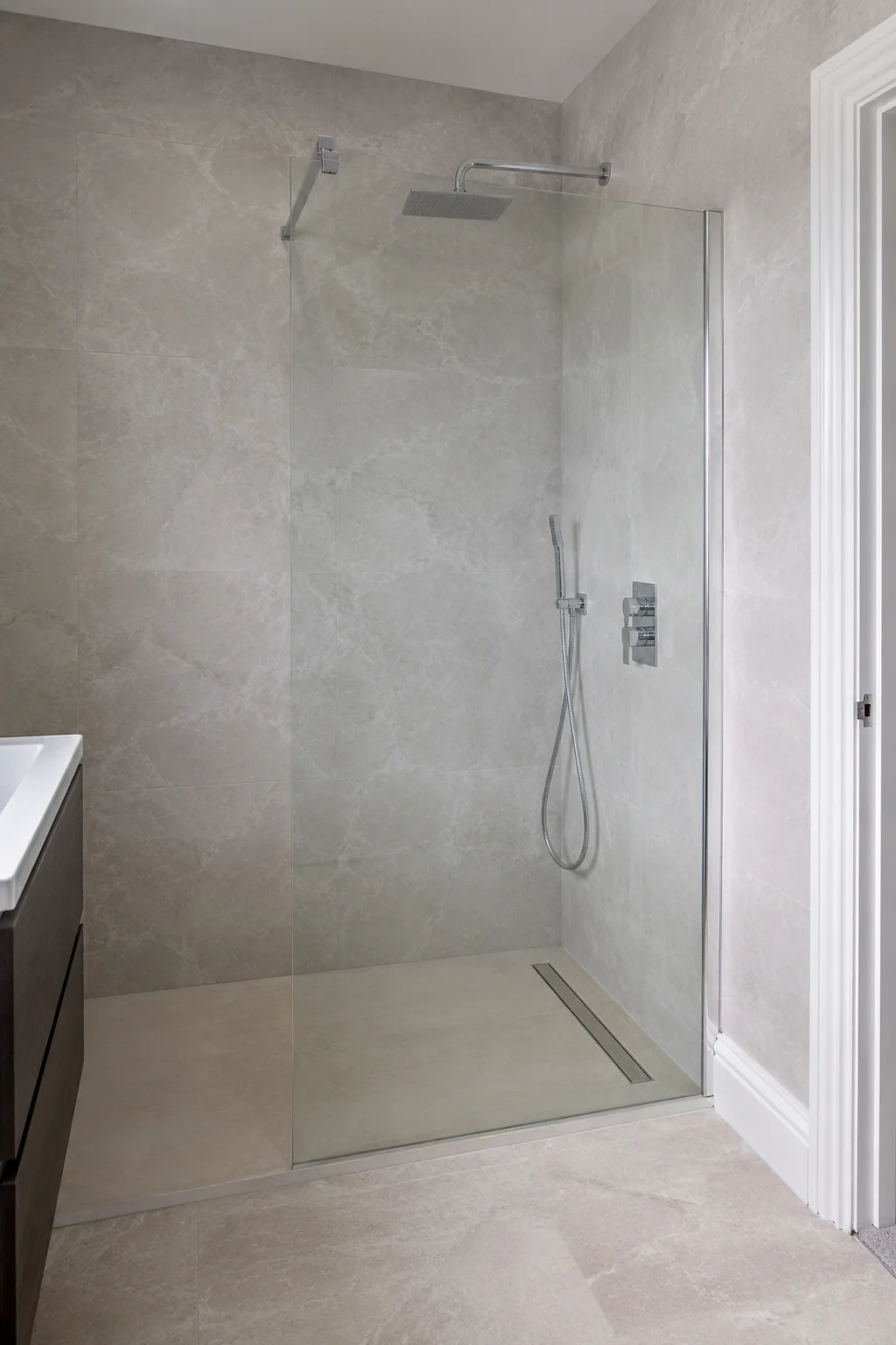 New bathroom suite with bath, WC and basin fitted in an Irish home