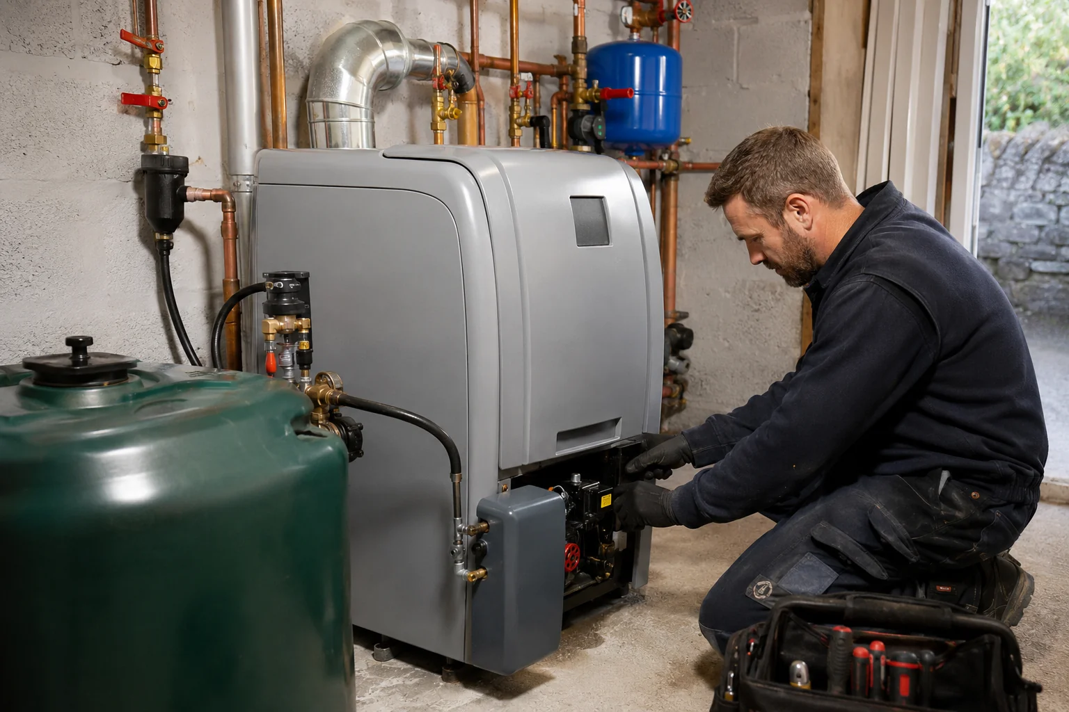 New gas boiler and zoned heating controls fitted in an Irish home