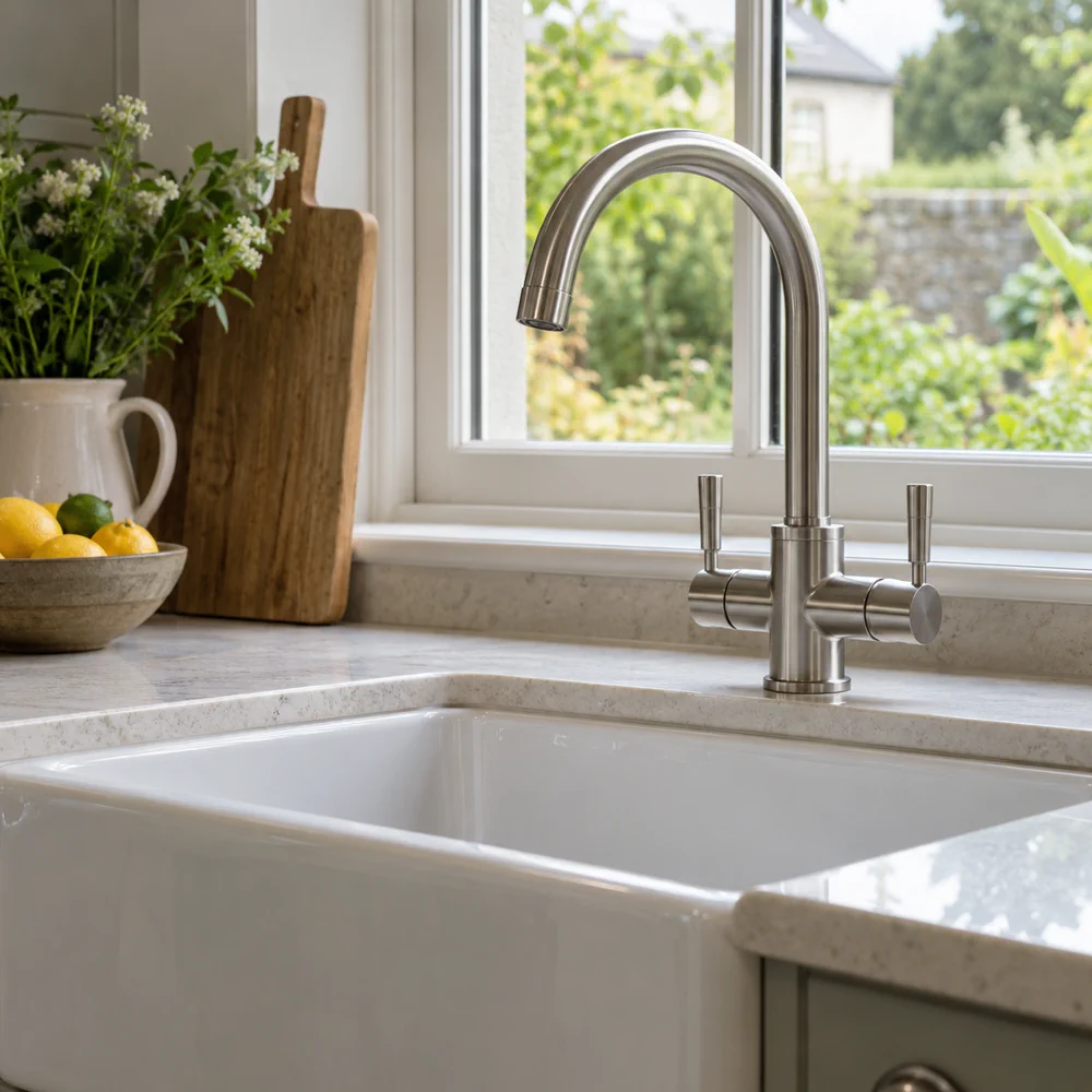 A kitchen plumbing in an Irish home