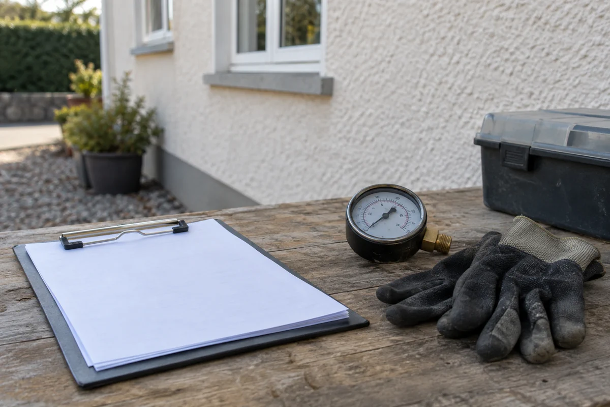 A plumbing inspection in an Irish home