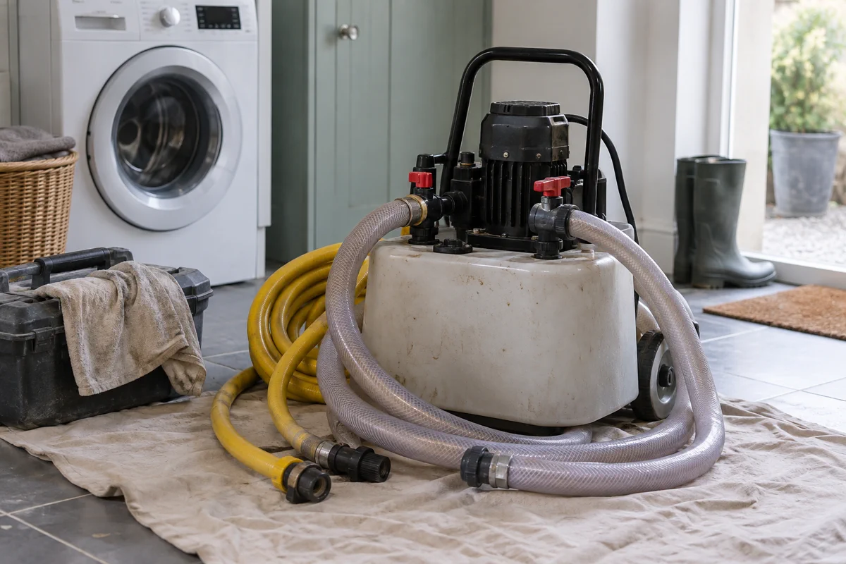 A power flushing in an Irish home