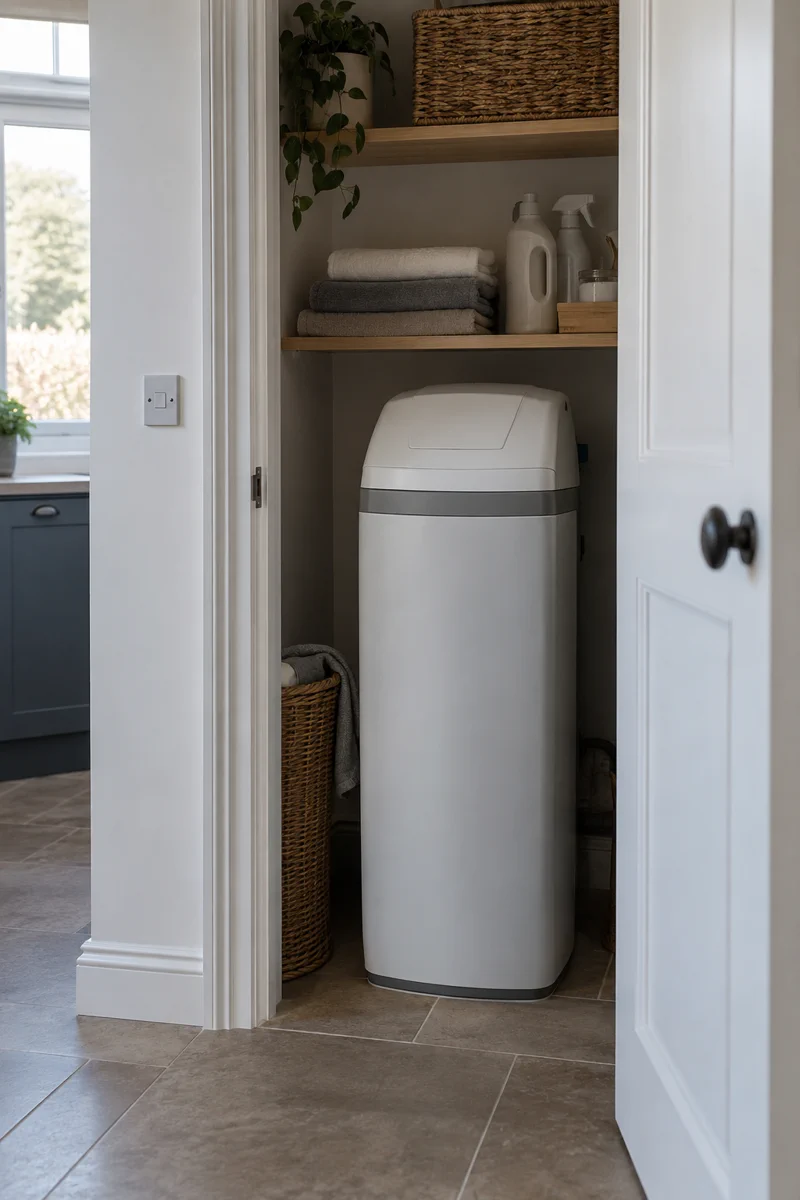 A water softener installation in an Irish home