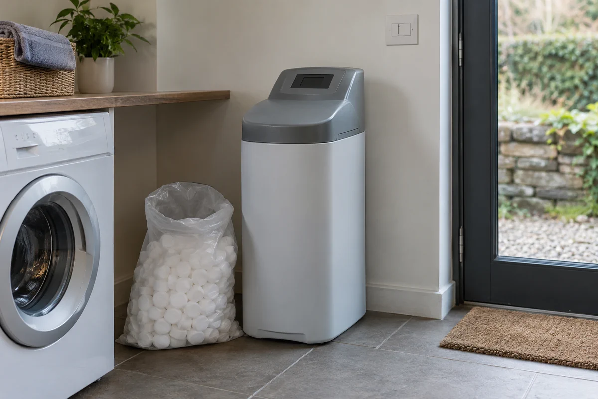 A water softener installation in an Irish home